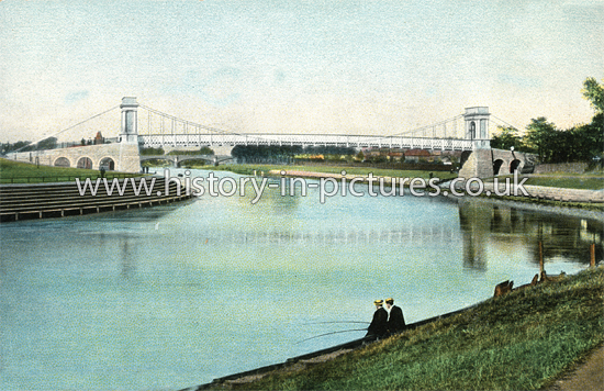New Suspension Bridge, Nottingham, Nottinghamshire. c.1910
